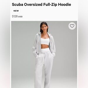 Lululemon Scuba Oversized Full Zip Hoodie - Grey XS/S
